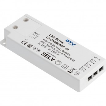 Блок питания GTV SLIM EASY CLICK 9W LD-ZAS09WEC-30 Блок питания GTV SLIM EASY CLICK 9W LD-ZAS09WEC-30