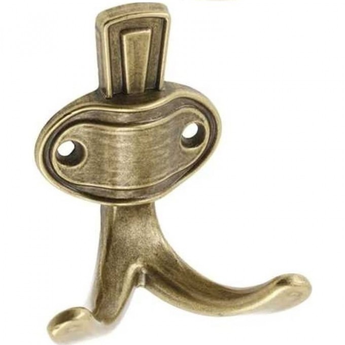 Крючок мебельный CORUNA, маленький, старое золото GTV WZ-CORUNA-M-04