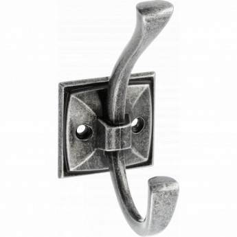 Крючок мебельный GTV WZ-MADRYT-07 MADRYT, античное серебро (комплект 2 шт)