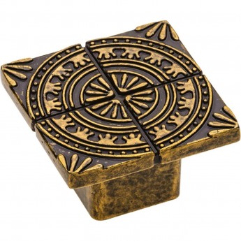 Ручка-кнопка мебельная AZTEK, старое золото GTV UZ-AZ-012-04 Ручка-кнопка мебельная AZTEK, старое золото GTV UZ-AZ-012-04